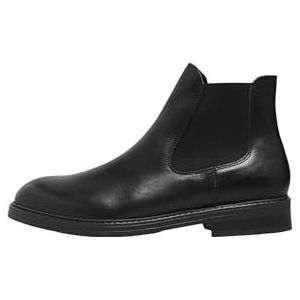 SELECTED HOMME Male Chelsea Boots leer, zwart, 40 EU