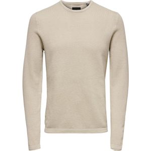 ONLY & SONS Mannelijke gebreide trui structuur, Zilvervoering., L