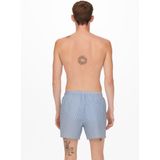 ONLY & SONS Onsted Stripe Seersucker Swim Noos Zwemshorts voor heren, Quiet Harbor