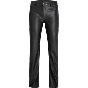 Jack & Jones Kenya Straight Faux Leat Broek Met Hoge Taille Zwart Vrouw