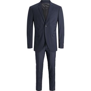Pak - Blazer en Broek - Blauw - Polyester - Slanke Pasvorm