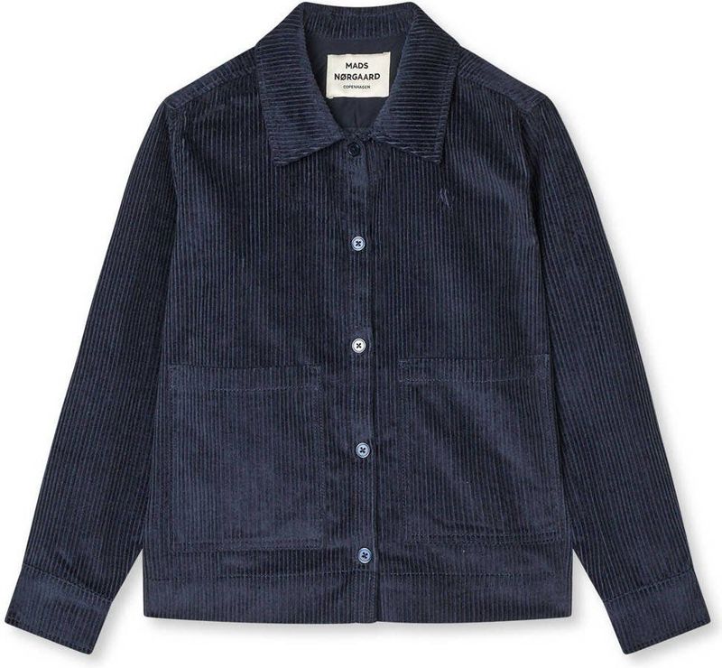 Mads Nørgaard - Blouse Parisian Night - Blauw - Dames - Oversized - Zakken