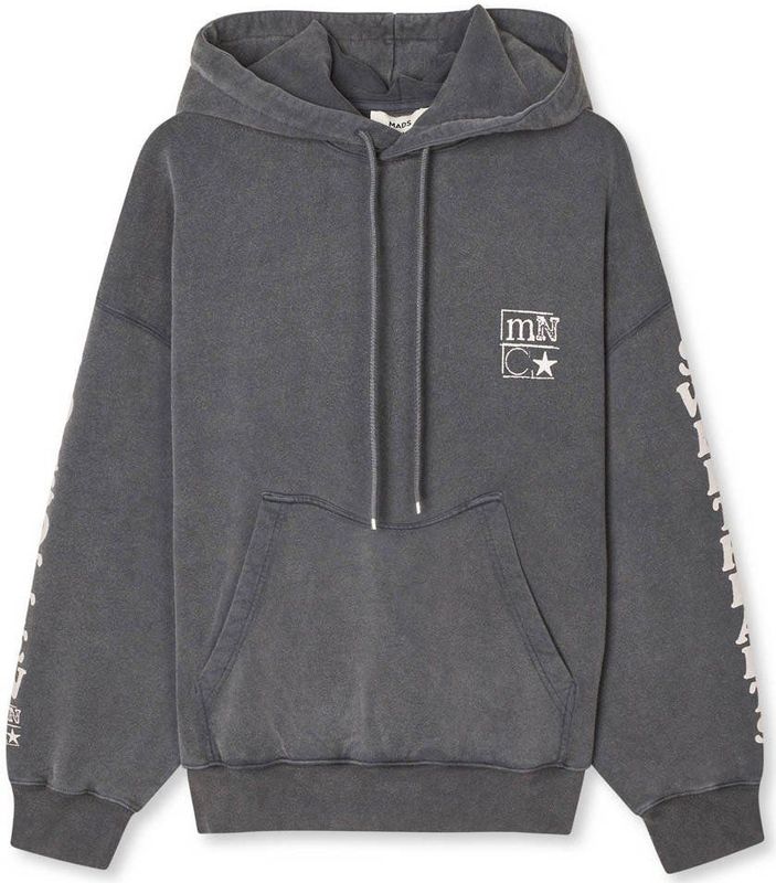 Mads Nørgaard - Atlas Hoodie - Sweatshirt - Gewassen Zwart - 100% Katoen