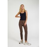 Chino Broek - Effen - Viscose - Slimfit - Mid Waist - 7/8 Lengte