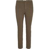 Chino Broek - Effen - Viscose - Slimfit - Mid Waist - 7/8 Lengte