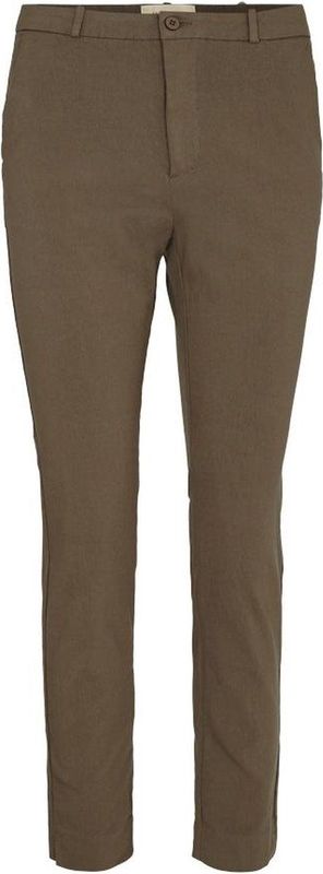 Chino Broek - Effen - Viscose - Slimfit - Mid Waist - 7/8 Lengte