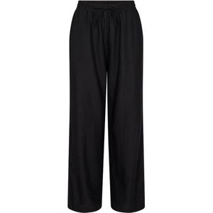 Freequent, Broeken, Dames, Zwart, S, Linnen, Linnen Hoge Taille Broek Zwart