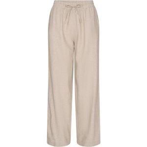 Freequent, Broeken, Dames, Beige, XS, Linnen, Linnenmix hoge taille broek