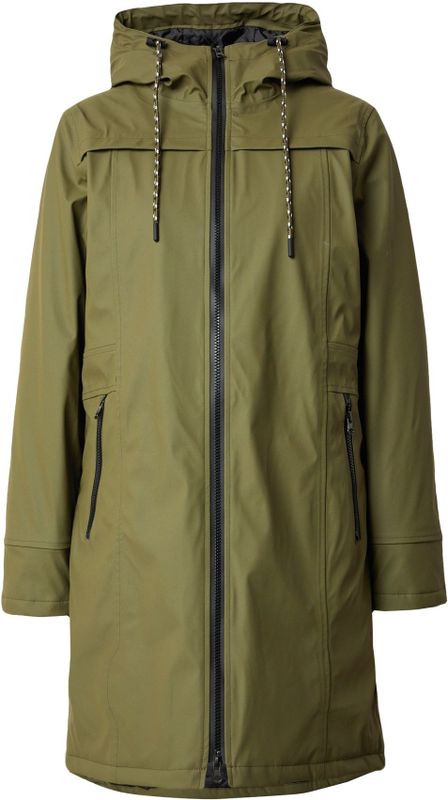 FREEQUENT FQRAIN - Regenjack - Olive Night - Waterafstotend - Met Capuchon