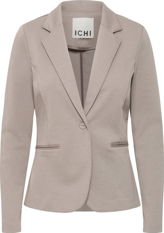 Ichi - Dames Blazer - Grijs - Polyester - Herfst/Winter Collectie