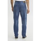 Jeans - Denim Middle Blue - Relaxed Fit - Ritssluiting - Steekzakken