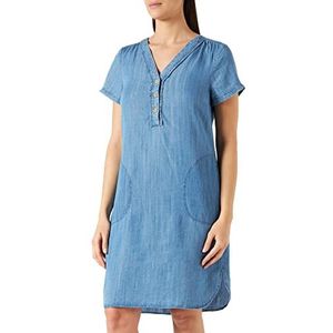 Part Two - Kaminas - Jurk - Blauw - 100% Lyocell - Korte Mouwen