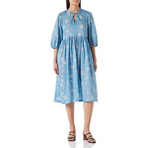 Part Two Pamalapw Dr Dress Relaxed Fit dames, Dusk Blue Block Print, 34