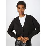 InWear - Gebreide Trui - Zwart - Katoen - V-hals - Met Zakflappen