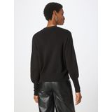 InWear - Gebreide Trui - Zwart - Katoen - V-hals - Met Zakflappen