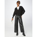 InWear - Gebreide Trui - Zwart - Katoen - V-hals - Met Zakflappen