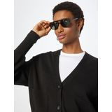 InWear - Gebreide Trui - Zwart - Katoen - V-hals - Met Zakflappen