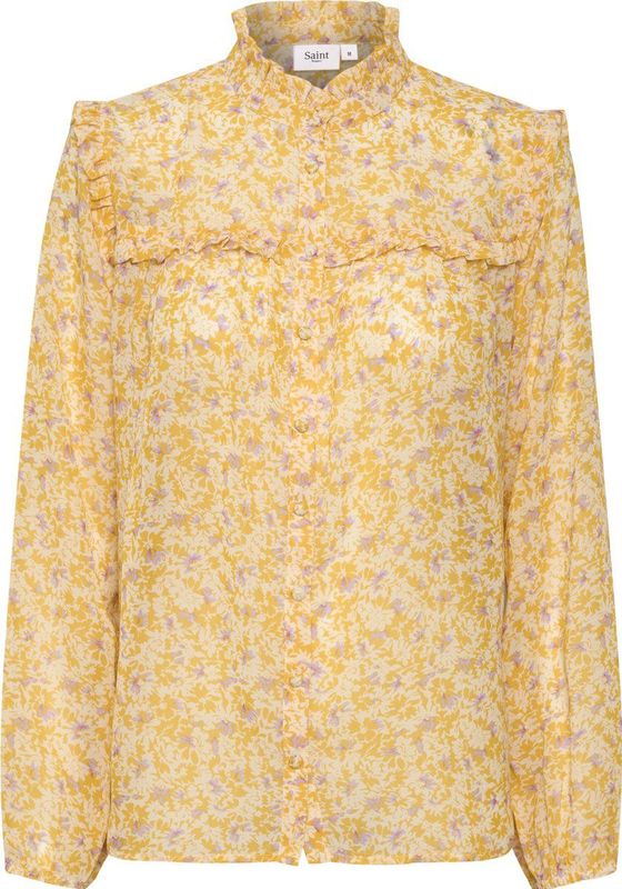 Saint Tropez - TildaSZ LS Shirt - Blouse - Kleur - Materiaal