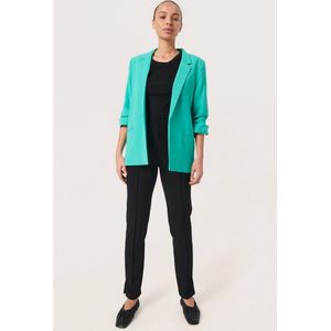 Blazer - Normale Pasvorm - Zwart - 50% Polyester, 50% Gerecycled Polyester