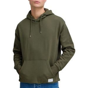 Solid Gemêleerde Hoodie Grijs Melange