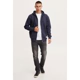 !Solid Sweatvest  donkerblauw / wit