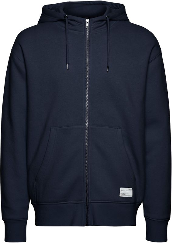 !Solid Sweatvest  donkerblauw / wit