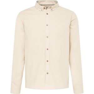 Solid Regular Fit Overhemd Beige