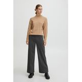 ICHI - Pantalon 'KATE' - Donkergrijs - Chino Broeken - High Waist - Wide Leg