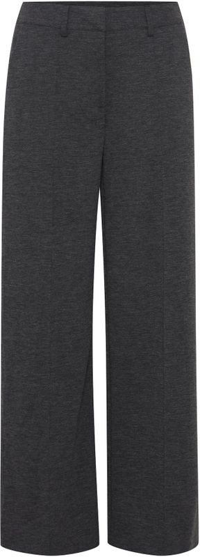 ICHI - Pantalon 'KATE' - Donkergrijs - Chino Broeken - High Waist - Wide Leg