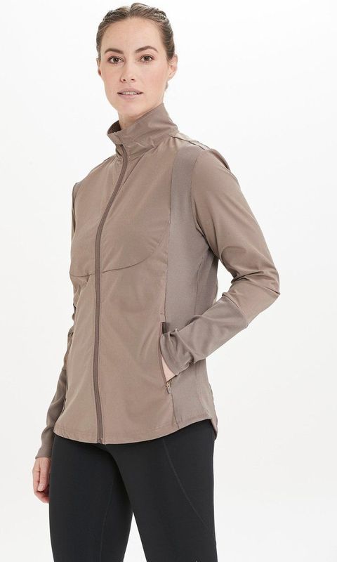 Trainingsjas - Effen - Gladde Stof - Met Hoge Stormkraag