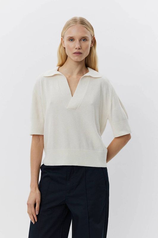 Sofie Schnoor - Top - Crème - 100% Wol - Regular Fit