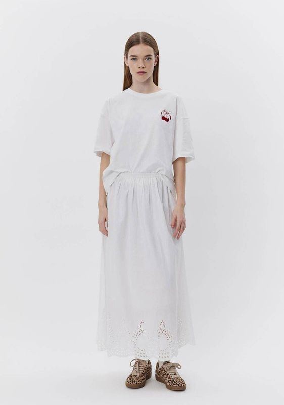 Sofie Schnoor - T-shirt - Heldere Wit - Dames - 100% Katoen