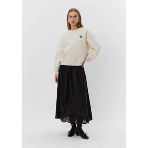 Sofie Schnoor - Elisw - Sweatshirt - Crèmekleurig - Zwarte Kersenprint