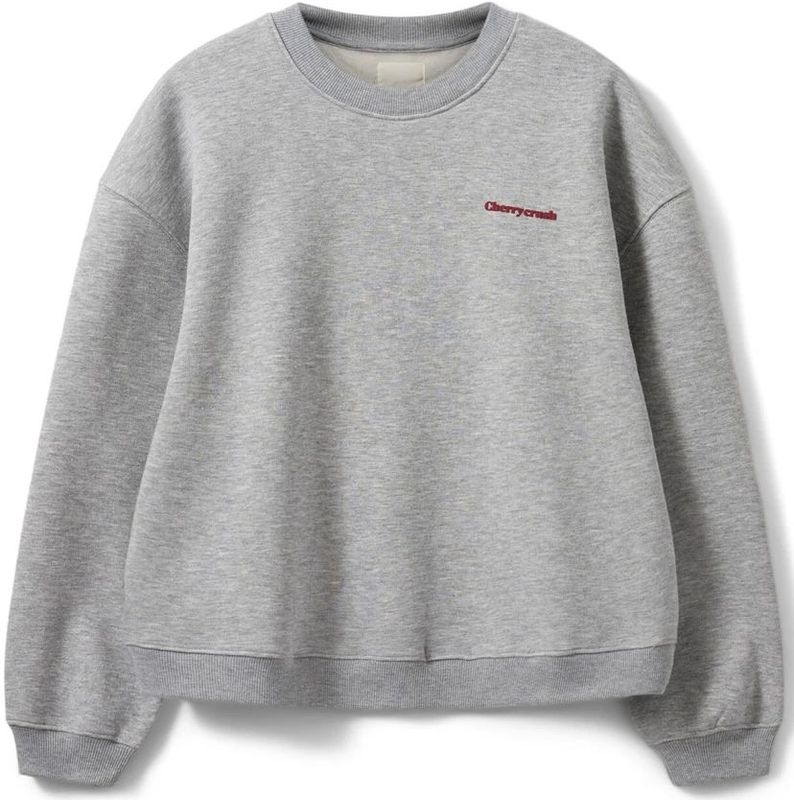 Sofie Schnoor Sweatshirt Dames - Grijs Melange met Geborduurde Details