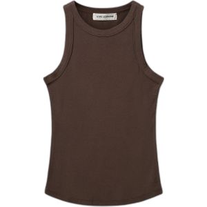 Sofie Schnoor - Snos 215 - Geribbelde Top - Bruin Fudge