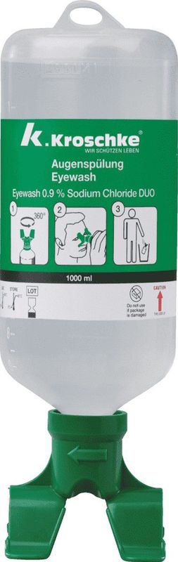 Oogdouche - 1000 ml - 0,9% Sodium Chloride - Duo Oogschaal