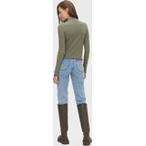 Longsleeve - Deep Lichen Green - Regular Fit - Hoge Kraag - Lange Mouwen