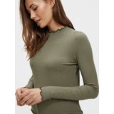 Longsleeve - Deep Lichen Green - Regular Fit - Hoge Kraag - Lange Mouwen