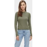 Longsleeve - Deep Lichen Green - Regular Fit - Hoge Kraag - Lange Mouwen