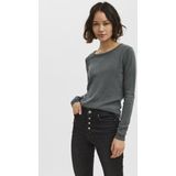 Gebreide Pullover - O-hals - Lange Mouwen - Geribde Manchetten - Regular Fit