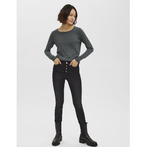 Gebreide Pullover - O-hals - Lange Mouwen - Geribde Manchetten - Regular Fit