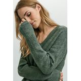 Vero Moda Vmcrewlefile Ls v-Neck Blouse Noos Dames Trui