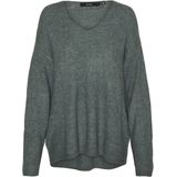 Vero Moda Vmcrewlefile Ls v-Neck Blouse Noos Dames Trui