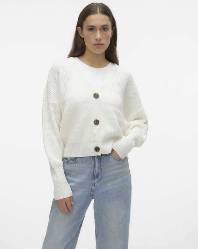 VERO MODA Vest VMLEA Ecru