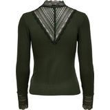 ONLY Spitzenshirt ONLTILDE L/S HIGH NECK LACE TOP JRS