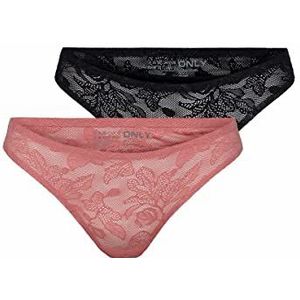 ONLY Damesondergoed, Vervagen Rose/Pack: + Zwart, M