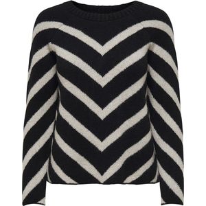 Only Trui Onleliza Pullover Knt Noos 15191792 Black/w. Cloud D Dames