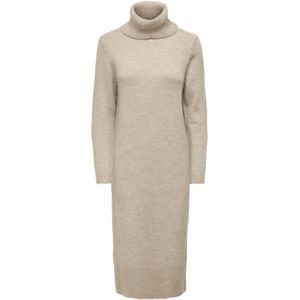 Only - ONLBRANDIE - Gebreide Jurk - Pumice Stone - Casual Fit - Lange Mouwen