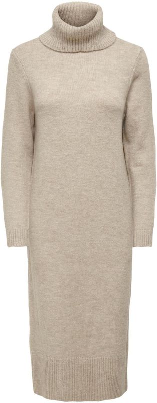 Only - ONLBRANDIE - Gebreide Jurk - Pumice Stone - Casual Fit - Lange Mouwen