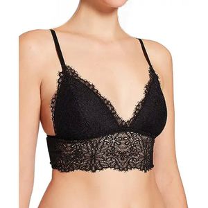 Pieces Bralette kant - Kanten bra Top - M - Zwart.